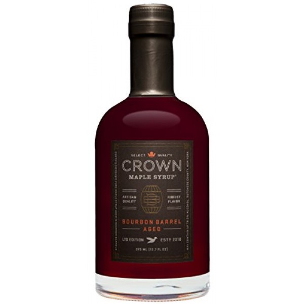 Crown Maple Organic Grade A Maple Syrup, Bourbon Barrel Aged, 12