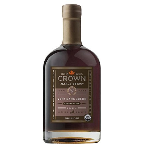 Crown Maple Organic Grade A Maple Syrup, Very Dark, 25.4 Ounce