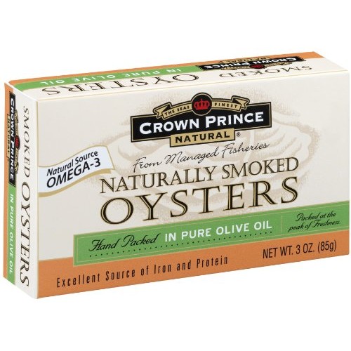 Crown Prince Natural Smoked Oysters In Pure Olive Oil, 3 Ounce