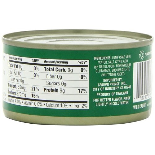 Crown Prince Lump White Crab Meat, 6-Ounce Cans Pack Of 12