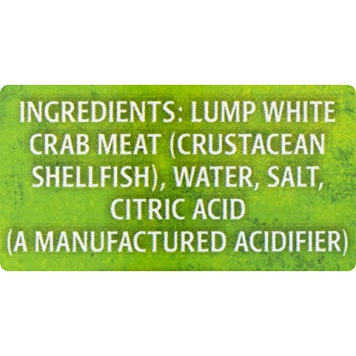 Crown Prince Natural Fancy White-Lump Crab Meat, 6-Ounce Cans P