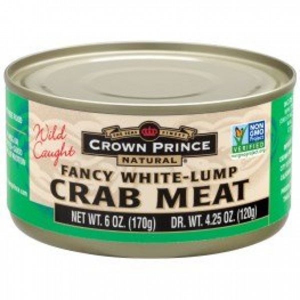 Crown Prince Natural, Fancy White-Lump Crab Meat, 6 oz 170 gp...