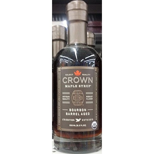 Crown Organic Bourbon Barrel Aged Maple Syrup 8.5 Oz Pack Of 2