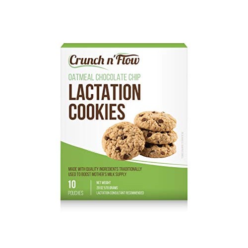 Crunch N Flow Lactation Chocolate Chip Oatmeal Cookies 10 Packs