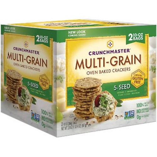 Crunchmaster Multi-Grain 5-Seed Crackers Gluten Free 20 Oz Pack