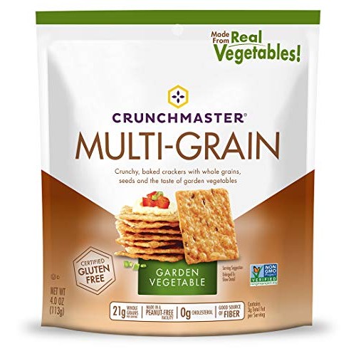 Crunchmaster Multi-Grain Crackers, Garden Vegetable, 4 Oz