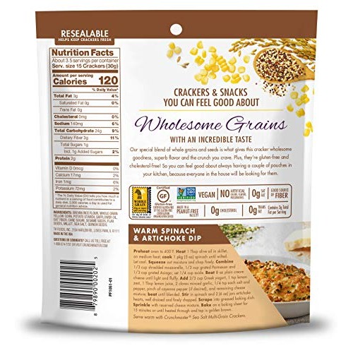 Crunchmaster Multi-Grain Crackers, Sea Salt, 4 Oz