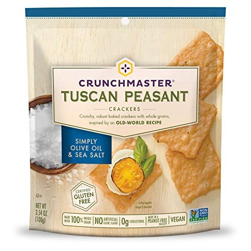 Crunchmaster Tuscan Peasant Crackers, Simply Olive Oil &Amp; Sea Salt