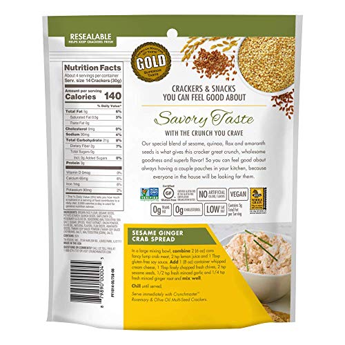 Multi-Seed Crackers, Rosemary And Olive Oil, 4.5 Oz