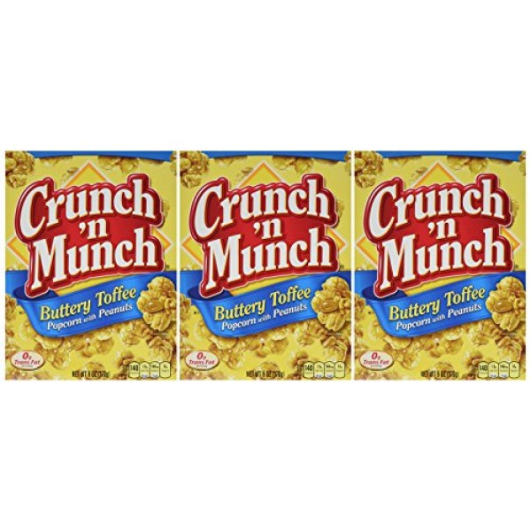 Crunch N Munch, Buttery Toffee Popcorn &Amp; Peanut Snack, 6Oz Box