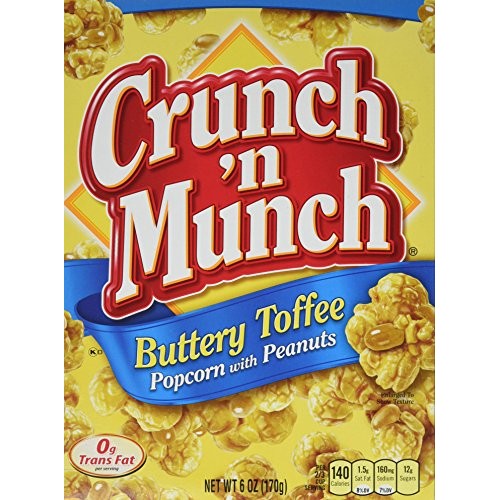 Crunch N Munch, Buttery Toffee Popcorn &Amp; Peanut Snack, 6Oz Box
