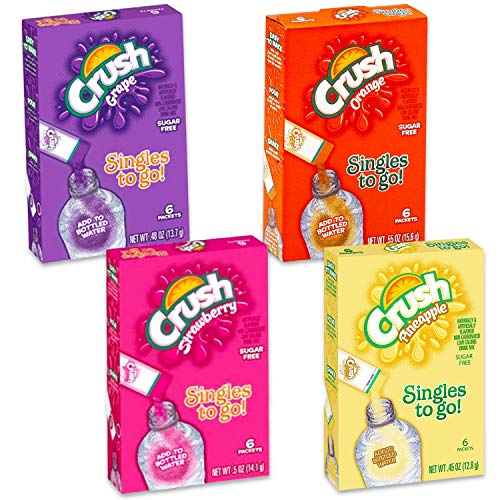 Crush Drink Mix Singles To Go Non-Carbonated, Sugar Free - 3 Box