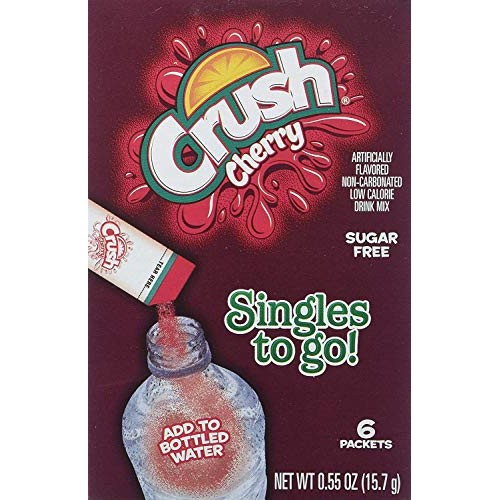 Cherry Crush Sugar Free Singles To Go! 6 Count Boxes Pack Of 2
