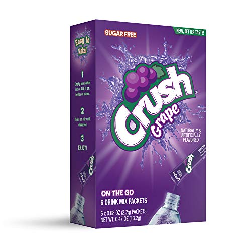 Crush, Grape – Powder Drink Mix - 12 Boxes, 72 Sticks – Sugar