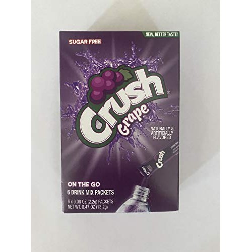 Crush Grape Singles To Go Drink Mix, 6 Ct Pack - 12