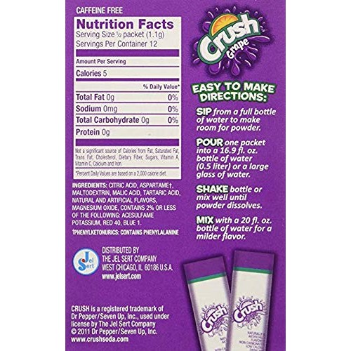 Crush Grape Singles To Go Drink Mix, 6 Ct Pack - 3