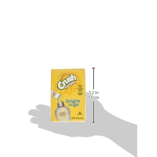 Crush Pineapple Singles To Go Drink Mix, 6 Ct Pack - 12