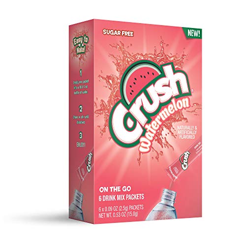 Crush, Watermelon– Powder Drink Mix - 12 Boxes, 72 Sticks – Su