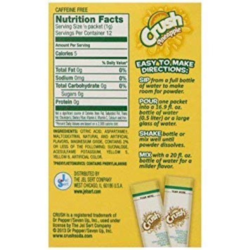 Crush Singles To Go Low Calorie Drink Mix Variety Pack Orange, P