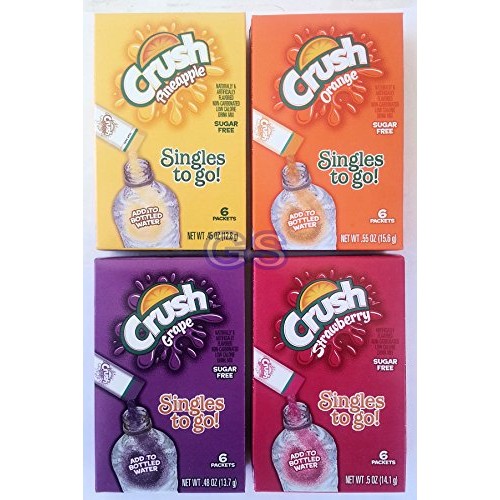 Crush Soft Drink Mix Combo, Pineapple, Orange Grape Strawberry,