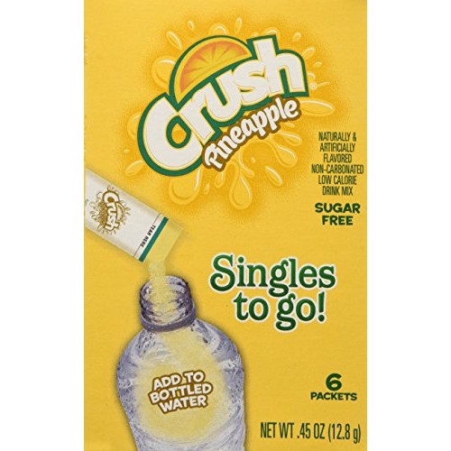 Lot Of 3 6-Ct. Box ~Crush Pineapple~ Singles To Go! Sugar Free