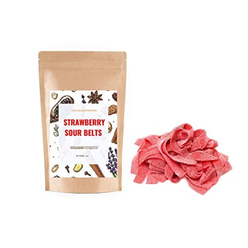Fresh Strawberry Sour Belts 1 Lb / 16 Oz Candy Snack Resealable