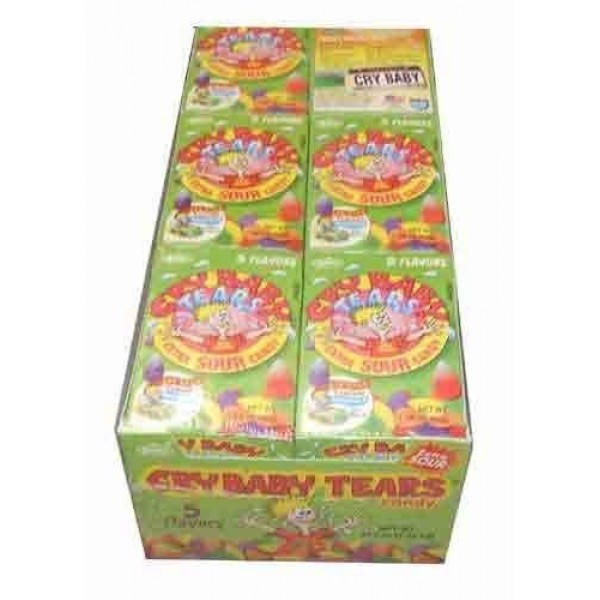 Cry Baby Tears Extra Sour Candy, Five Flavors, 1.9-Ounce Boxes
