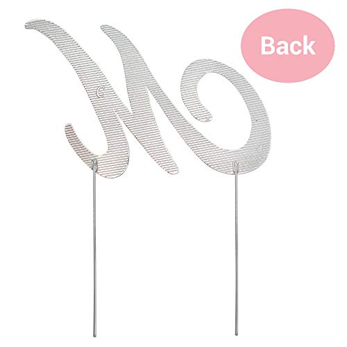 Premium Metal Letter M Silver Rhinestone Cake Topper. Sparkly Mo