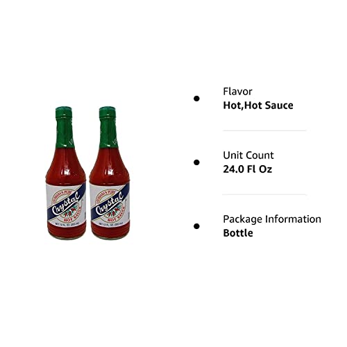 Bundle-2 Items : Crystal Hot Sauce Louisianas Pure Hot Sauce, 1