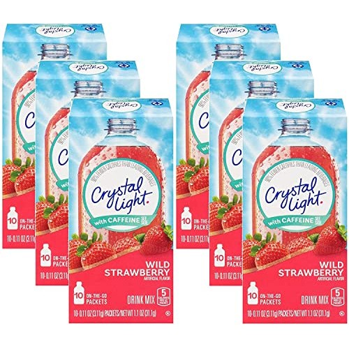 Crystal Light On The Go Wild Strawberry With Caffeine, 10-Count