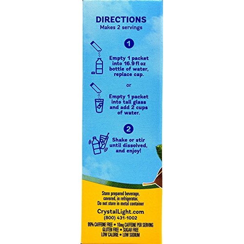 Crystal Light On The Go Natural Lemon Iced Tea,0.7 Oz, 10-Packet