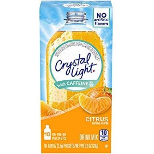 Crystal Light On The Go Splash, Citrus With Caffeine, 0.9-Ounce