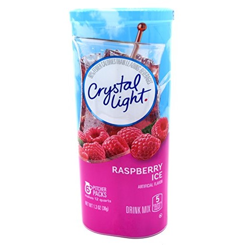 Crystal Light Raspberry Ice, 12 Quart 1.3 Ounce Canister Pack O