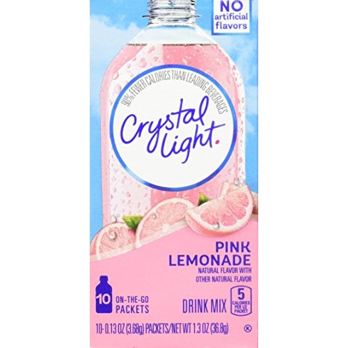 Crystal Light On The Go Pink Lemonade, 10-Packet Box Pack Of 4