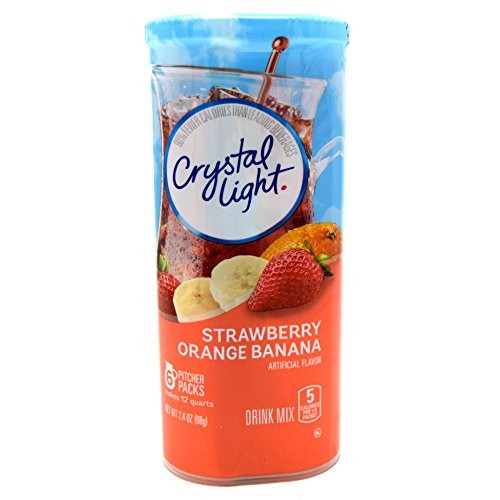 Crystal Light Strawberry Orange Banana 2.4 Ounces 2 Pack