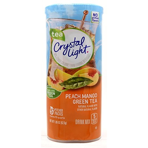 Crystal Light Peach Mango Green Tea Drink Mix, 10-Quart Canister