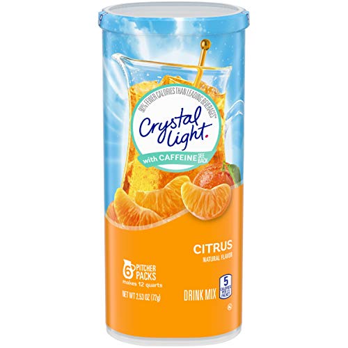 Crystal Light Citrus Energy Drink Mix With Caffeine 6 Pitcher P