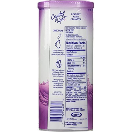Crystal Light Concord Grape, 12-Quart 2.01-Ounce Canister Pack