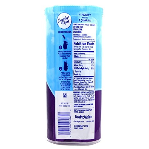 Crystal Light Concord Grape, 12-Quart Canister Canister Pack Of 9