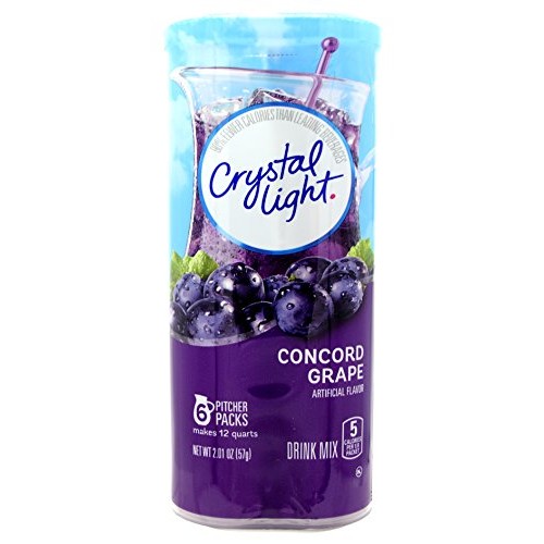 Crystal Light Concord Grape, 12-Quart Canister Canister Pack Of 9
