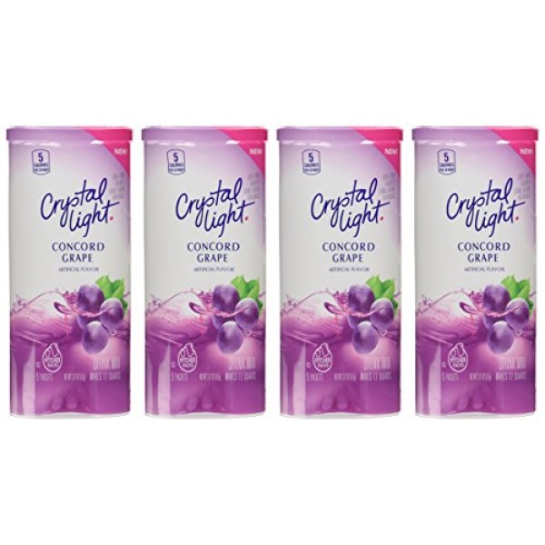 Crystal Light Concord Grape Drink Mix Pack of 4