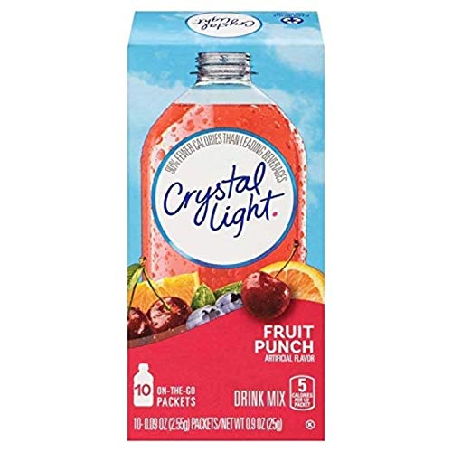Crystal Light Drink Mix, On The Go Packets, Fruit Punch, 3 - Pa