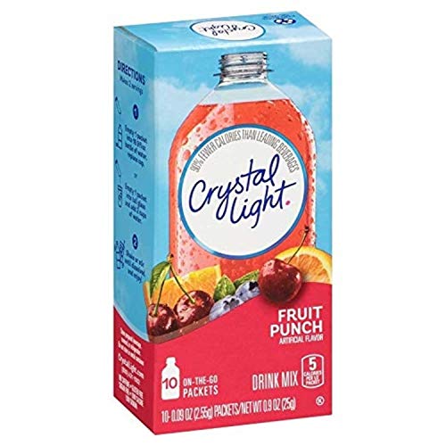 Crystal Light Drink Mix, On The Go Packets, Fruit Punch, 3 - Pa