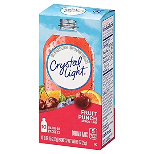 Crystal Light Drink Mix, On The Go Packets, Fruit Punch, 3 - Pa