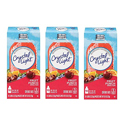 Crystal Light Drink Mix, On The Go Packets, Fruit Punch, 3 - Pa