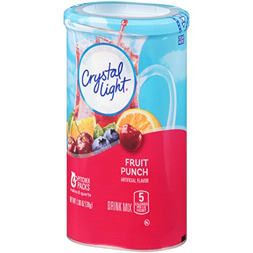 Crystal Light Fruit Punch Drink Mix 16 Pitcher Packets, 4 Canis