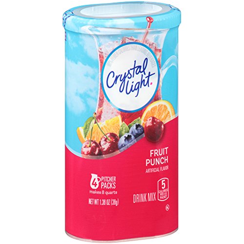 Crystal Light Fruit Punch Drink Mix 16 Pitcher Packets, 4 Canis