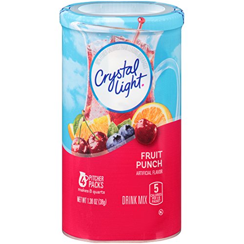 Crystal Light Fruit Punch Drink Mix 16 Pitcher Packets, 4 Canis