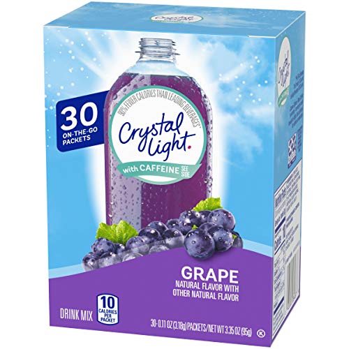 Crystal Light Grape Energy Drink Mix With Caffeine 30 On-The-Go
