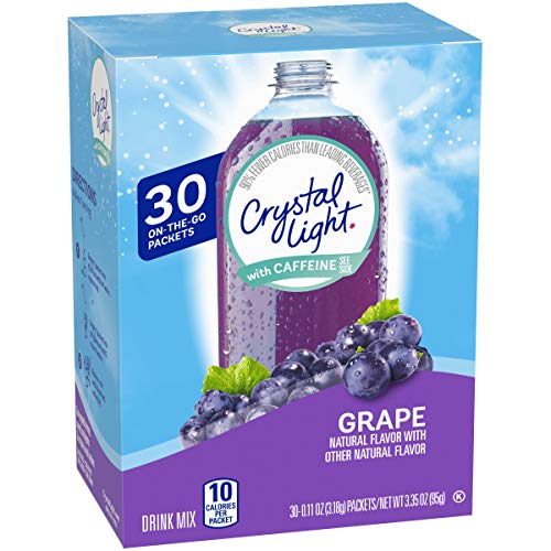 Crystal Light Grape Energy Drink Mix With Caffeine 30 On-The-Go